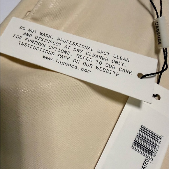 L’Agence Clayton Wide-Leg Coated Jean | NWT | Sz. 23 | French Vanilla | Cream - Picture 11 of 16